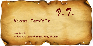 Viosz Teréz névjegykártya